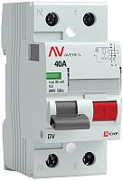 Выключатель дифференциального тока УЗО EKF Averes DV 2п 40А 30мА 10кА тип AC картинка